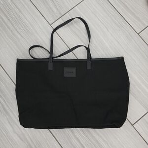 Black Canvas Tote Bag with Shoulder Straps